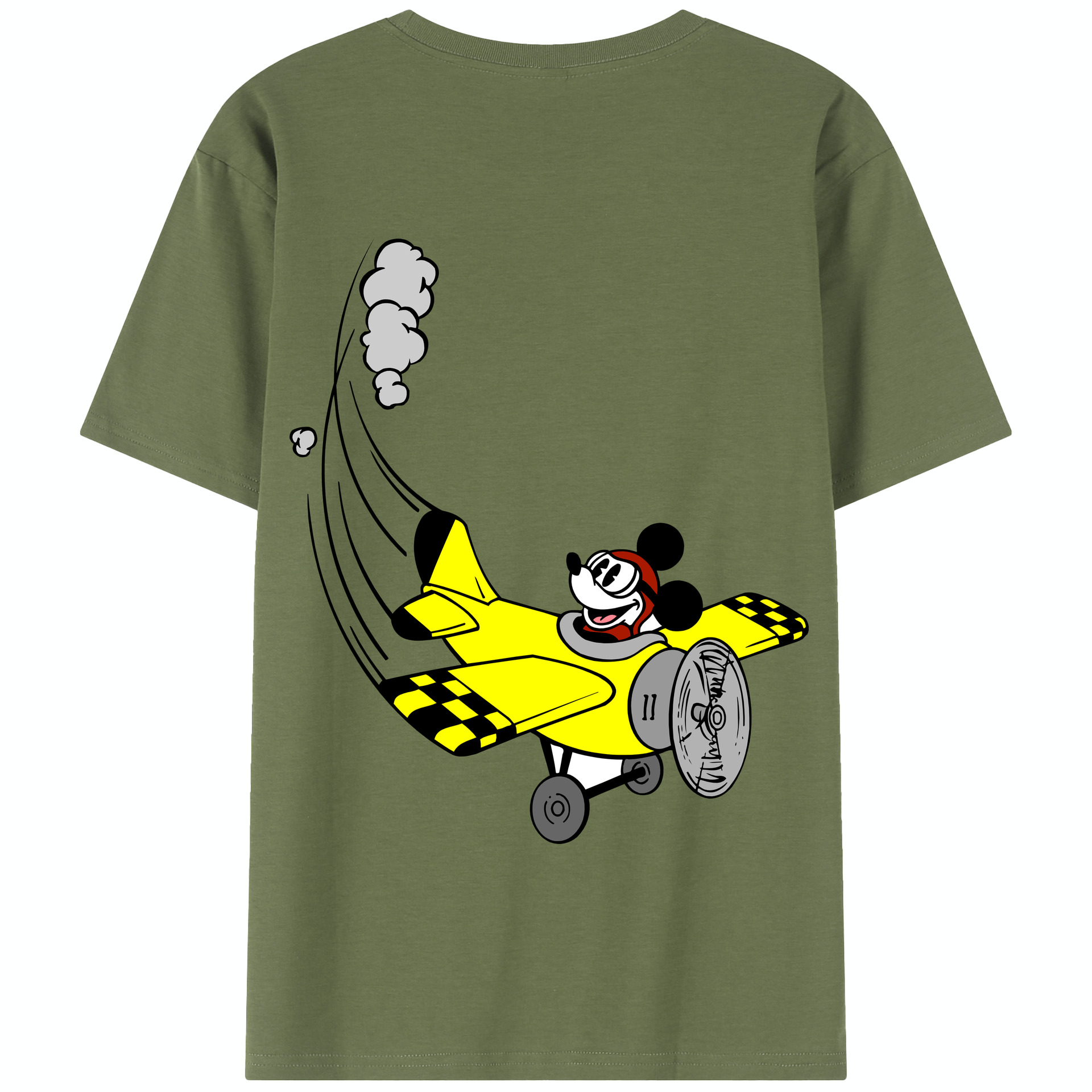 （画像用） ミッキーマウス Mickey Mouse 綿100％半袖Tシャツ（背面プリント）